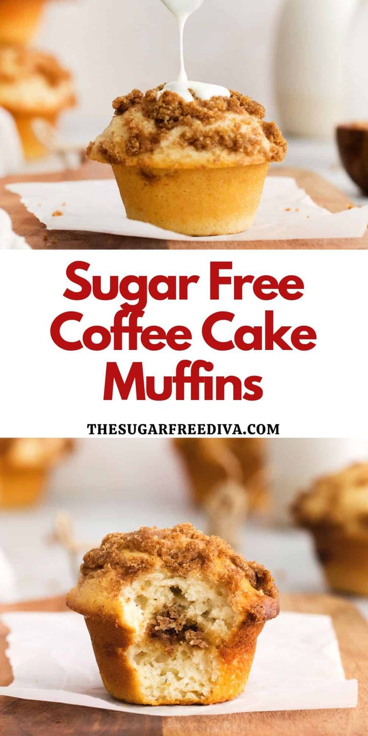 sugar free coffee cake muffins are the perfect dessert for breakfast or brunch