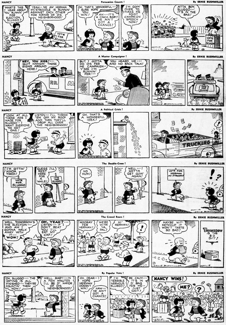 an old comic strip with black and white illustrations on the page, which is being used as