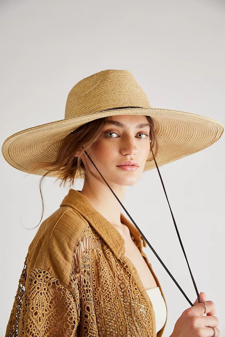 Arizona Packable Wide Brim Hat | Free People Boho Sunglasses Women, Wide Brimmed Hats For Women, Straw Hat With Scarf, Large Brim Hats For Women, Summer Straw Hat Outfit, Women Sun Hat, Boho Straw Hat, Best Sun Hats For Women, Cute Sun Hat