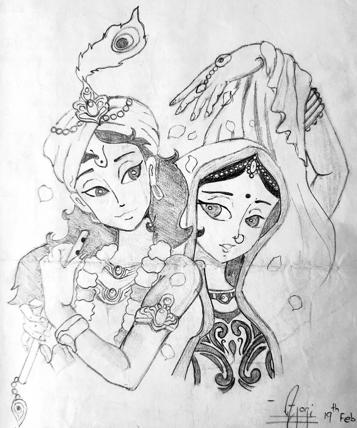 Radha Rani Drawing Pencil, Krishna Sketch, God Painting, Funny Sketches, Kali Mata, Krishna Drawing, Kalamkari Painting, Pen Art Drawings, Peace Illustration