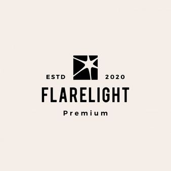 a black and white logo with the words, flarelight premium written on it