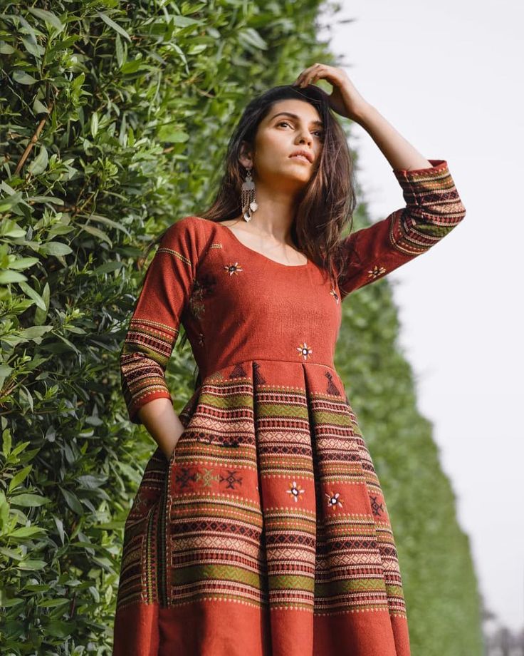 Woollen Kurta Designs Women, Woolen One Piece Dress, Woollen Suits Designs Latest, Woollen Kurti Designs Latest, Woolen Kurti Designs Latest, Woolen Frocks For Women, Woolen Dress Outfit, Woolen Kurtis Design Winter Indian, Woollen Suit Designs Winter