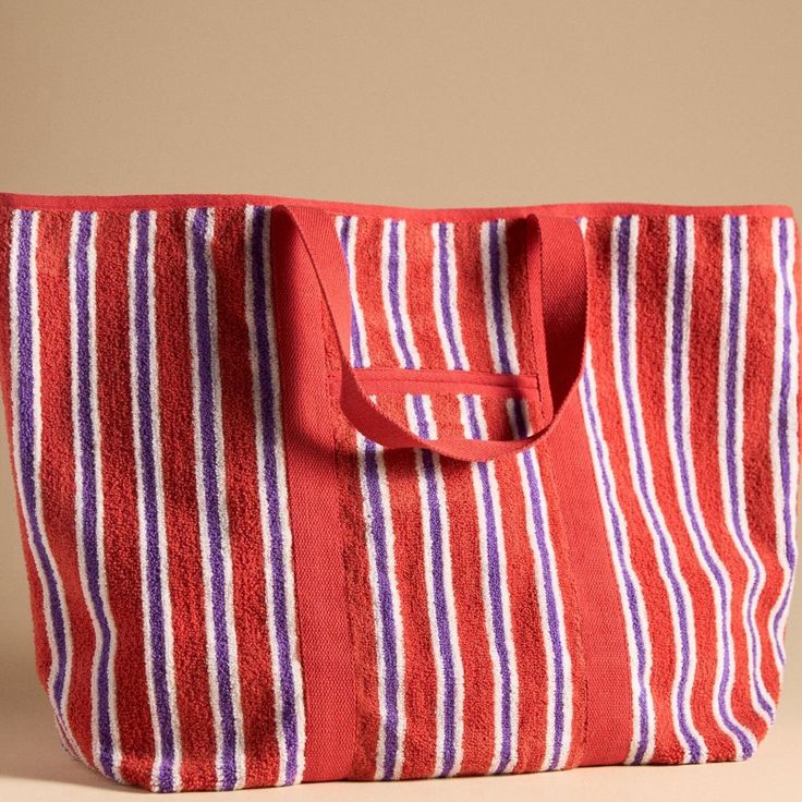 Nwt Striped Summer Tote Authentic Brand New Measurements: 15.5"H, 23.5"W, 7.5"D 8" Handle Dro No Defects Quantity Available (1) See Photos For Exact Item Details Color: Red Multi Color Details: Acrylic; Polyester Straps; Cotton Lining One Outer Slip Pocket Three Inner Slip Pockets Magnetic Closure Imported No Returns No Exchanges No Buyers Remorse No Low Ball Offers No Returns On Beauty, Hygiene Or Fragrances No Exceptions! Taxes Included We Waive All Liability Off All Purchases Once In The Poss Red Rectangular Bag For Weekend, Red Rectangular Weekend Bag, Rectangular Red Weekend Bags, Anthropologie Bags, Summer Tote, Red Fits, Magnetic Closure, Womens Tote Bags, Color Coding