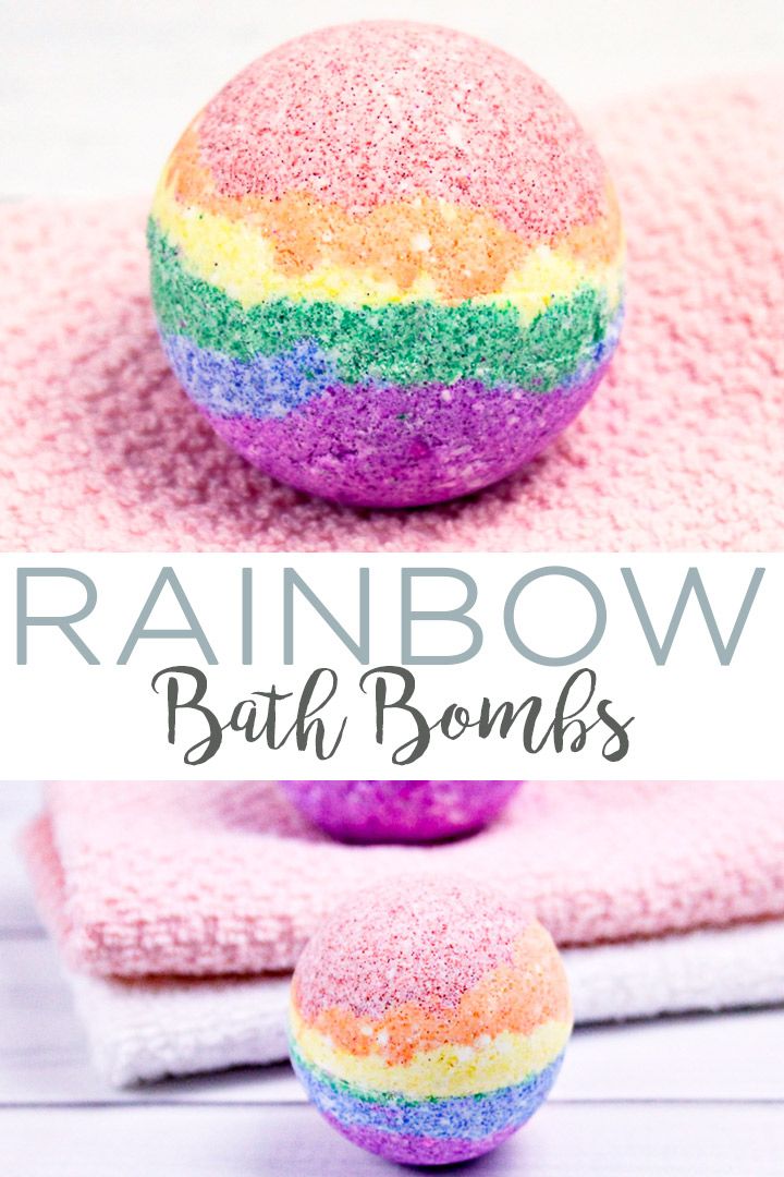 Follow this step by step tutorial on how to make rainbow bath bombs then keep them for yourself or give them as gifts! A fun DIY spa gift that everyone will love! #bathbombs #rainbow #spagift #giftidea Diy Spa Gifts, Rainbow Bath Bomb, Diy Hanging Shelves, Bath Bomb Recipes, Bath Bomb Molds, Country Chic Cottage, Diy Rainbow, Wine Bottle Diy Crafts, Diy Spa