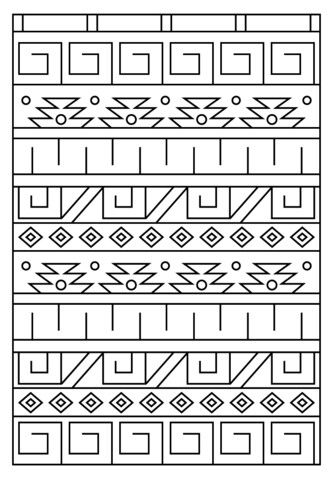 a black and white line drawing of different geometric designs, with lines in the middle