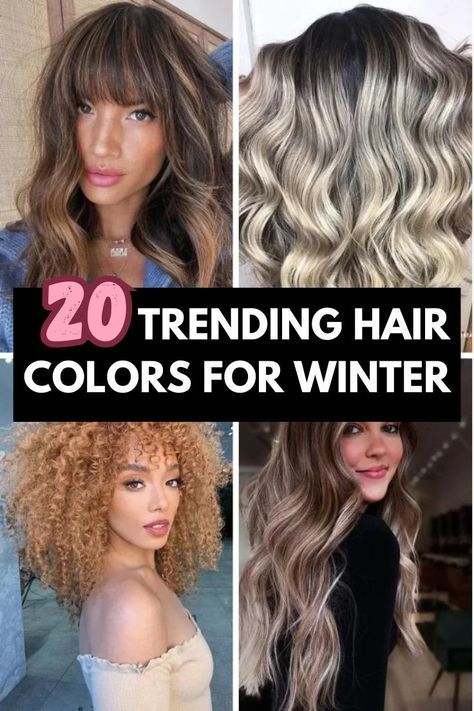 Winter Hair Color For Brown Eyes, Raven Hair Color, Hair Colors For Winter, Trending Hair Colors, Winter Blonde Hair, Winter Hair Color Trends, Winter Blonde, Blonde Hair Colors, Winter Hair Colors