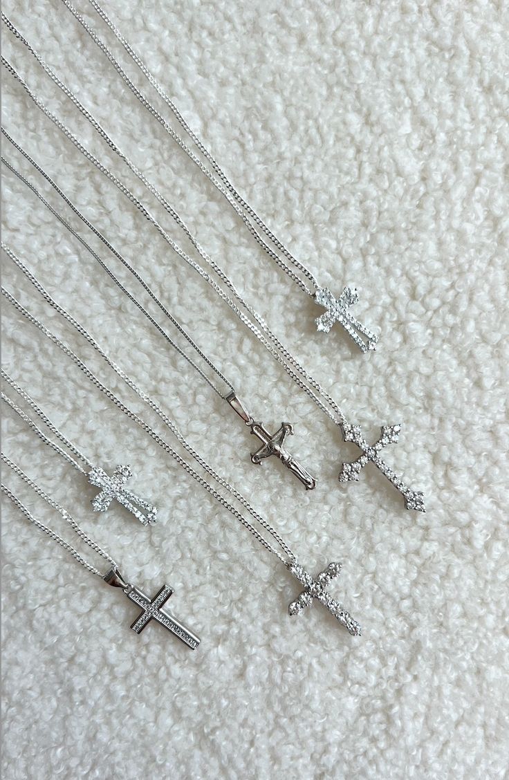 Christian Cross Necklace Aesthetic, Matching Cross Necklaces, Aesthetic Cross Necklace, Cross Jewelry Aesthetic, Silver Cross Necklace Aesthetic, Dainty Silver Jewelry Aesthetic, Cross Necklace Aesthetic, Silver Cross Necklaces, Silver Cross Jewelry