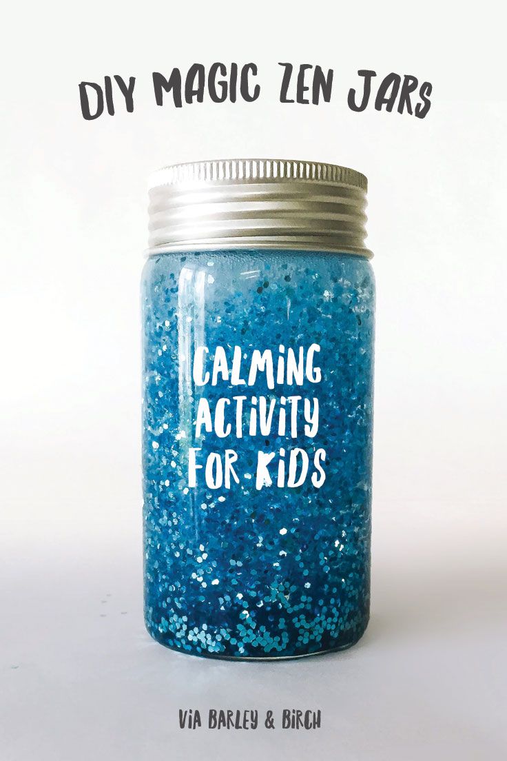 a jar filled with blue glitter and the words diy magic ten jars on it