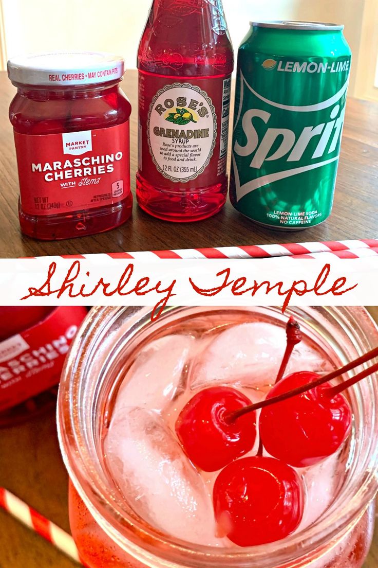 three different types of drinks on a table