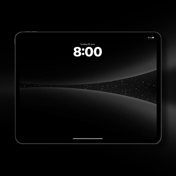 an image of a clock displayed on a tablet screen with the time at 8 00