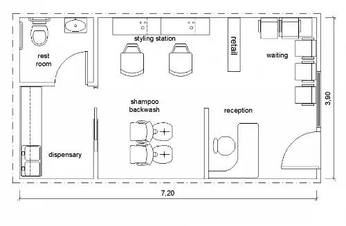 the floor plan for a bedroom and bathroom