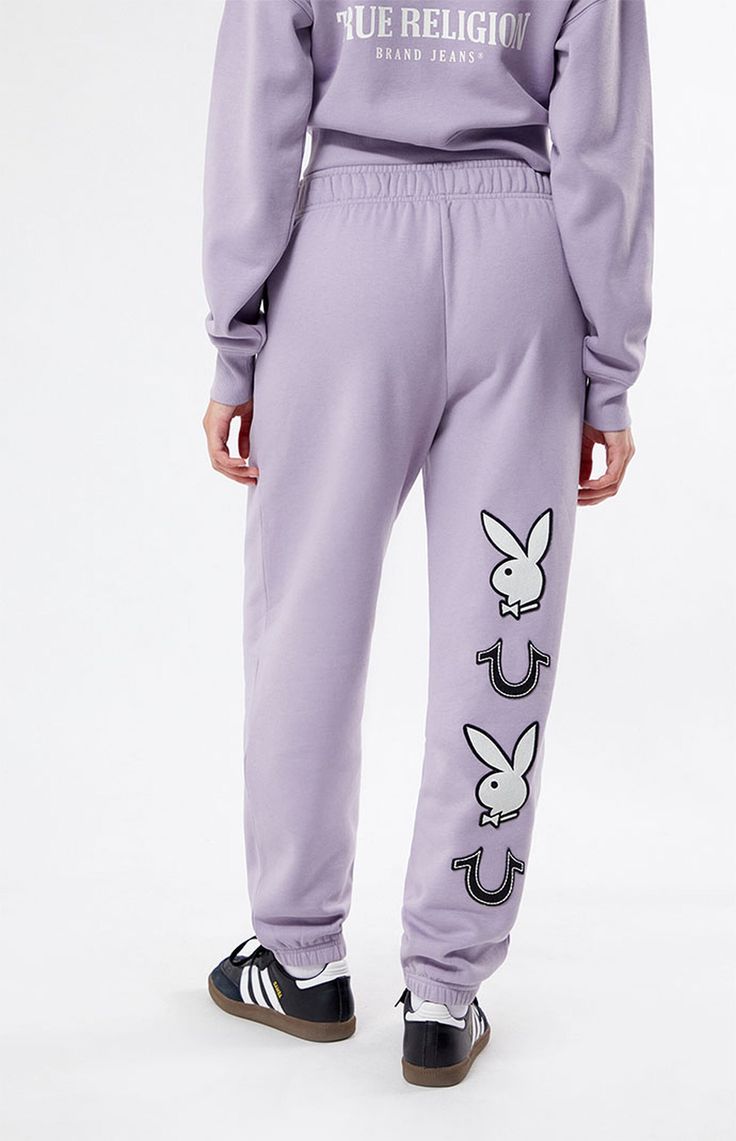 x Playboy Relaxed Sweatpants High Waisted Sweatpants, My Mobile Number, Playboy Bunny, Ankle Cuffs, Cropped Hoodie, True Religion, Model Measurements, Pacsun, Outfit Of The Day