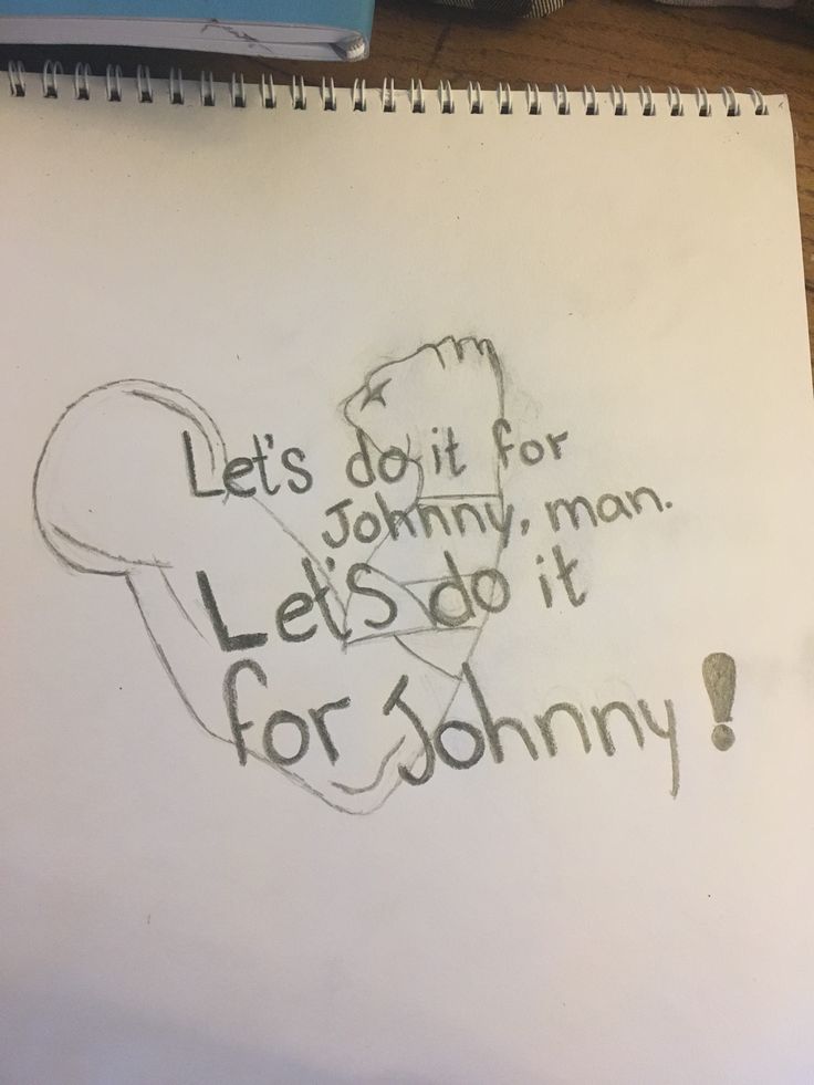 someone wrote this message on their notebook about johnny and his wife's love for johnny