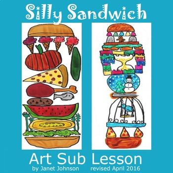 the cover of silly sandwich art lesson