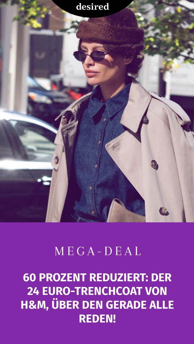 a woman walking down the street wearing sunglasses and a hat with text that reads mega - deal