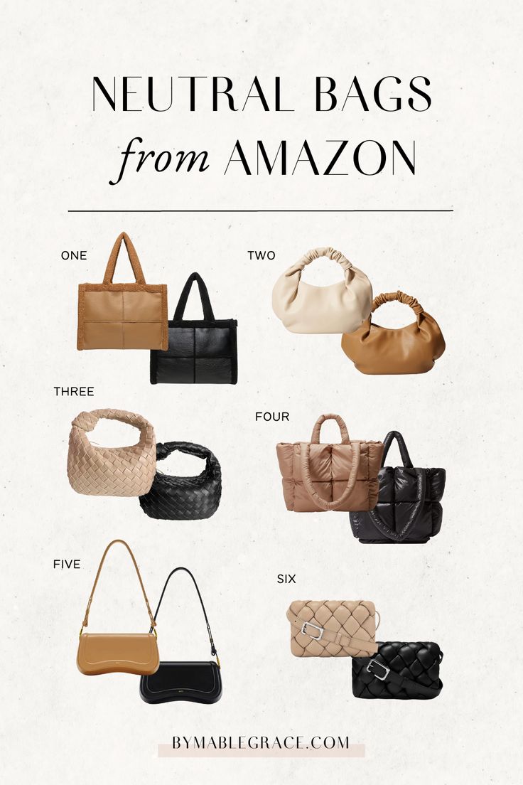 Neutral Bags from Amazon Handbag Must Haves, Affordable Luxury Bags, Amazon Bags Handbags, Trendy Handbags 2024, Amazon Purse Must Haves, Amazon Tote Bag, Small Everyday Bag, Trendy Purses 2023, Best Amazon Purses