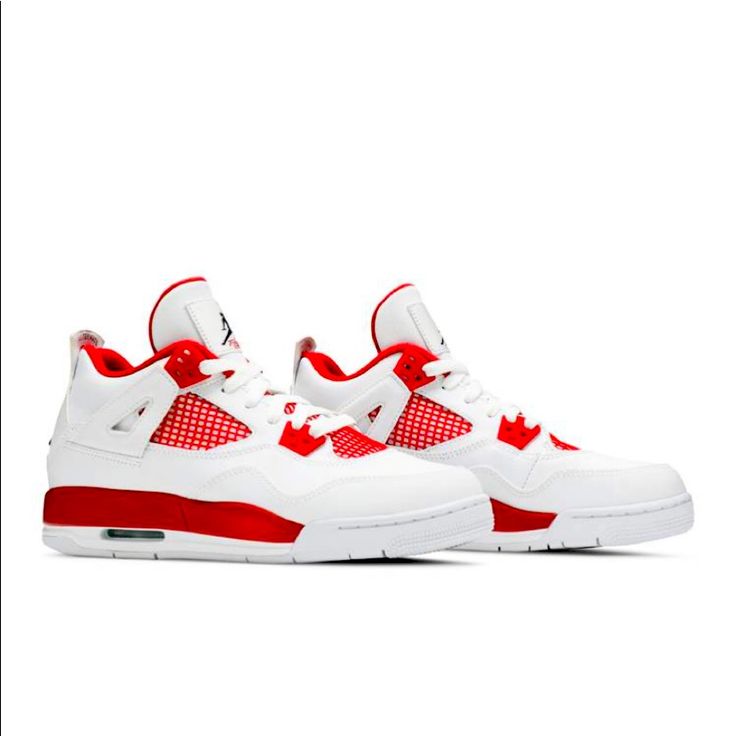 New White/Gym Red Size 7y Youth = 8.5 In Women’s Sporty White Lace-up Air Jordan 4, Air Jordan 4 Mid-top White Sole For Streetwear, Air Jordan 4 High-top With White Sole For Streetwear, Sporty Air Jordan 4 Low-top With White Sole, Sporty Air Jordan 4 Mid-top With Boost Midsole, Air Jordan 4 For Light Sports With Cushioned Footbed, Sporty Low-top Air Jordan 4, Sporty Air Jordan 4 Lace-up For Light Sports, Sporty Air Jordan 4 Low-top For Sports