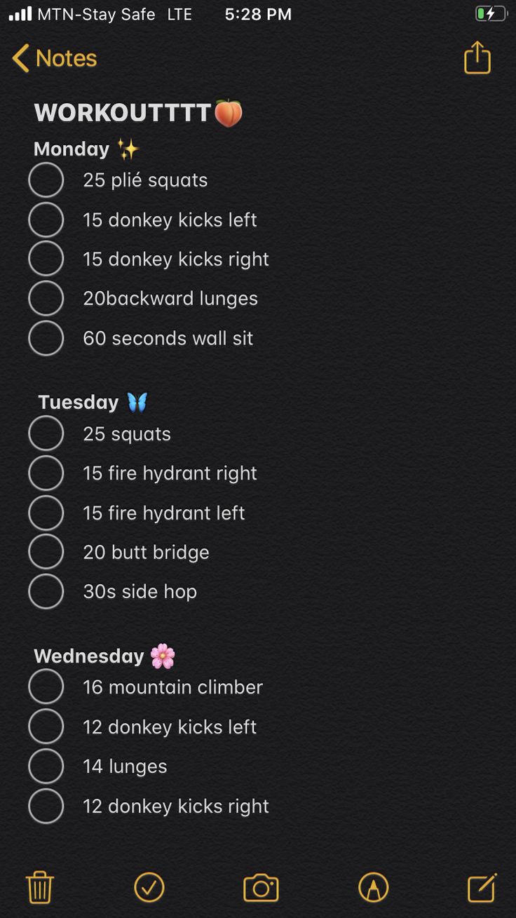 the workout log is displayed on an iphone screen, and it's time to start