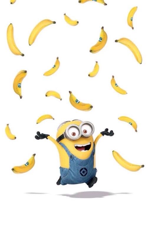 a minion is surrounded by bananas in the air