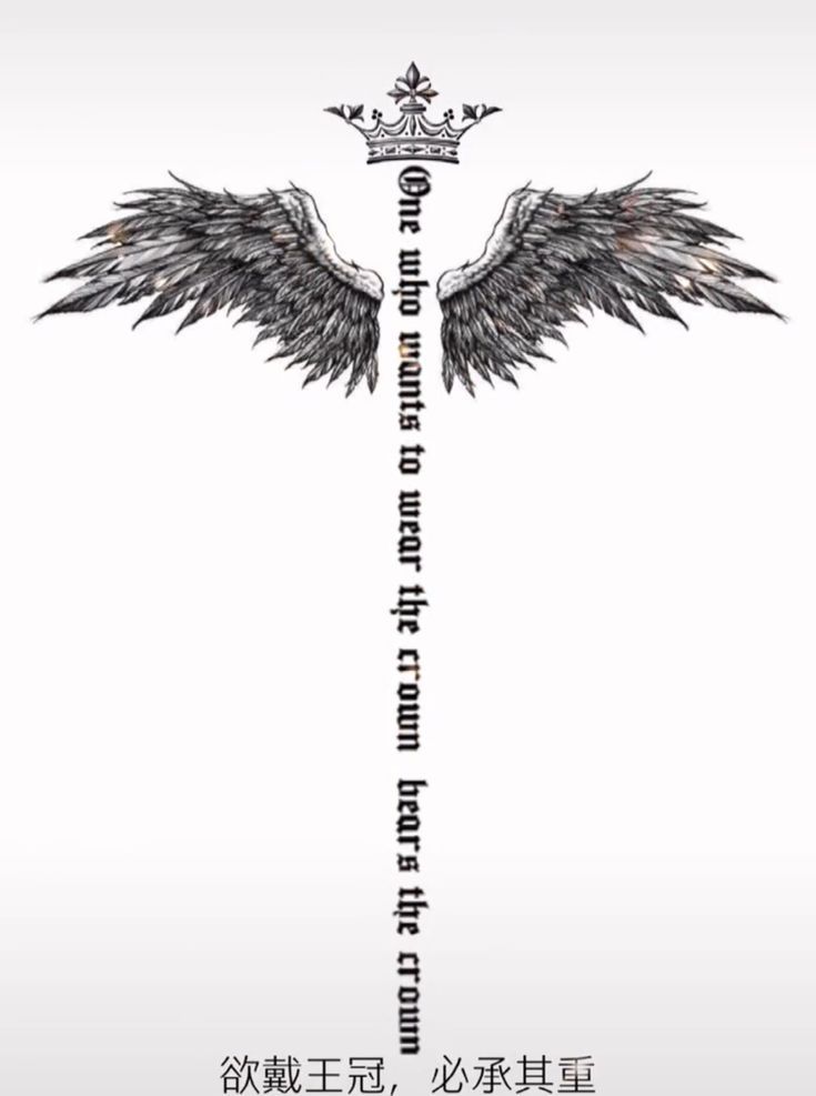 an advertisement with wings on it for the chinese language book, which is written in english and