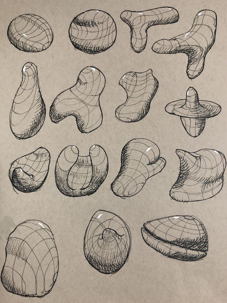 a bunch of different shapes and sizes of doughnuts on a piece of paper