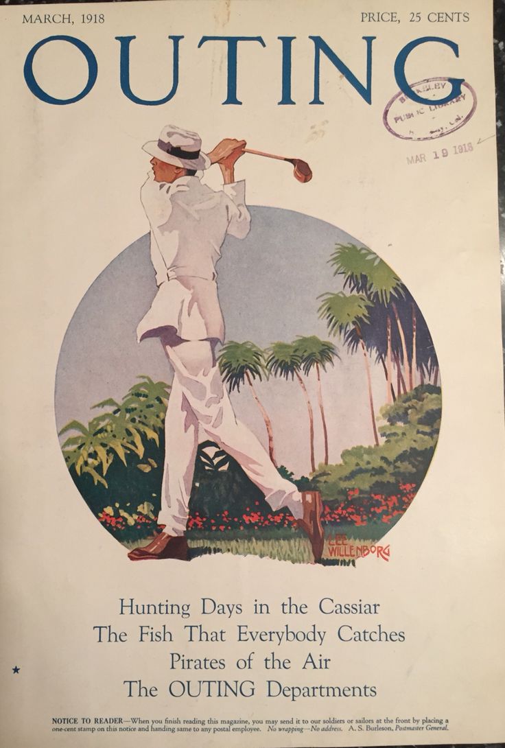 an old magazine cover with a man swinging a baseball bat in the air and palm trees behind him