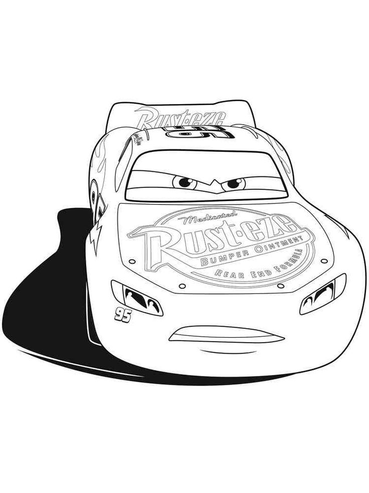 the character from cars coloring page for kids to print out and color on with their own name