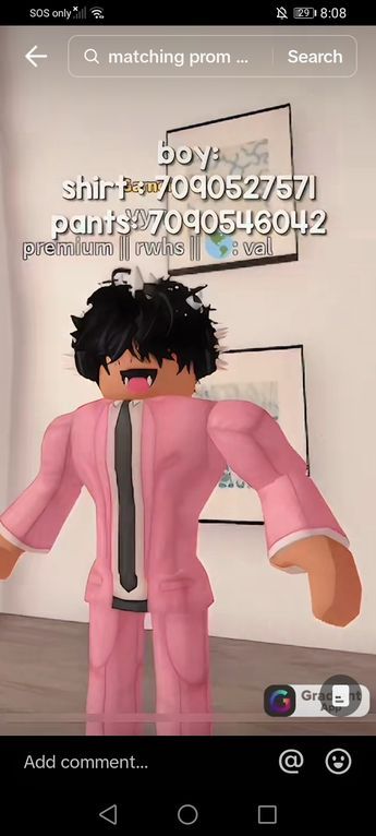 an animated image of a man in a pink suit