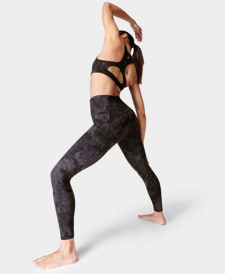 Our all-new multi-use leggings with a super soft, sculpting feel. Exclusive fabric is supportive, breathable, sweat-wicking and 90% squat-proof. Extra flattering seamlines to sculpt your bum and elongate your legs. Super high-waisted with snug compression and an internal adjustable drawcord. Side slip pocket for your phone. Inseam length: 27" / 68cm. Model wears size L and is 175cm/5'7" tall. Style Code: SB6916AAColour: Black Spray Dye Print Soft Yoga, Curve Jeans, Sweaty Betty, Soft Leggings, Denim Coat Jacket, Squat Proof, Swimwear Cover Ups, Swimwear Cover, Short Pajama Set