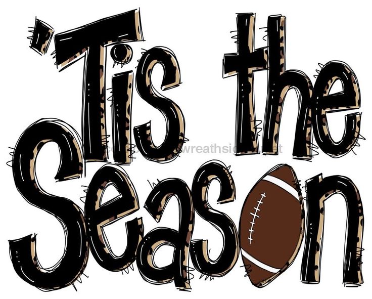 it's the season with an american football in black and white, on a white background