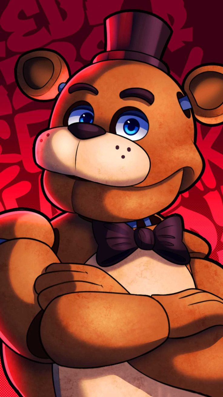 a brown teddy bear wearing a top hat and bow tie with his arms crossed in front of him