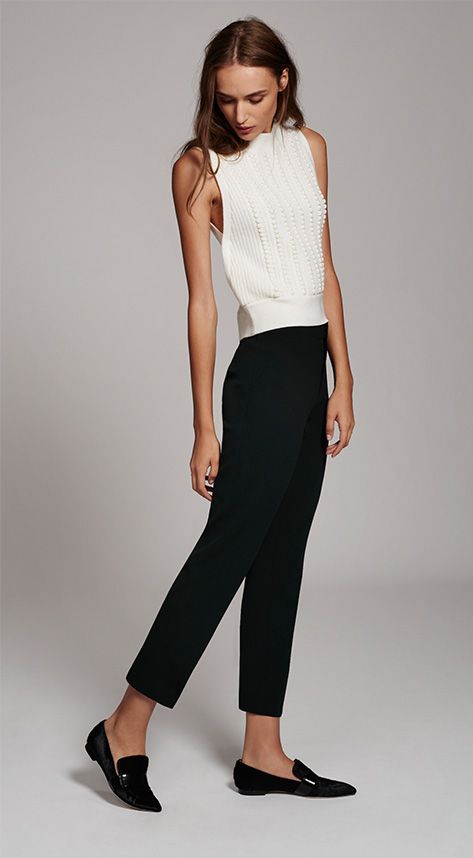 Club Monaco Outfit, Monaco Outfit, Monaco Women, Club Monaco Women, Black And White Outfit, Cropped Pants Women, Workwear Fashion, Work Clothes, Club Monaco