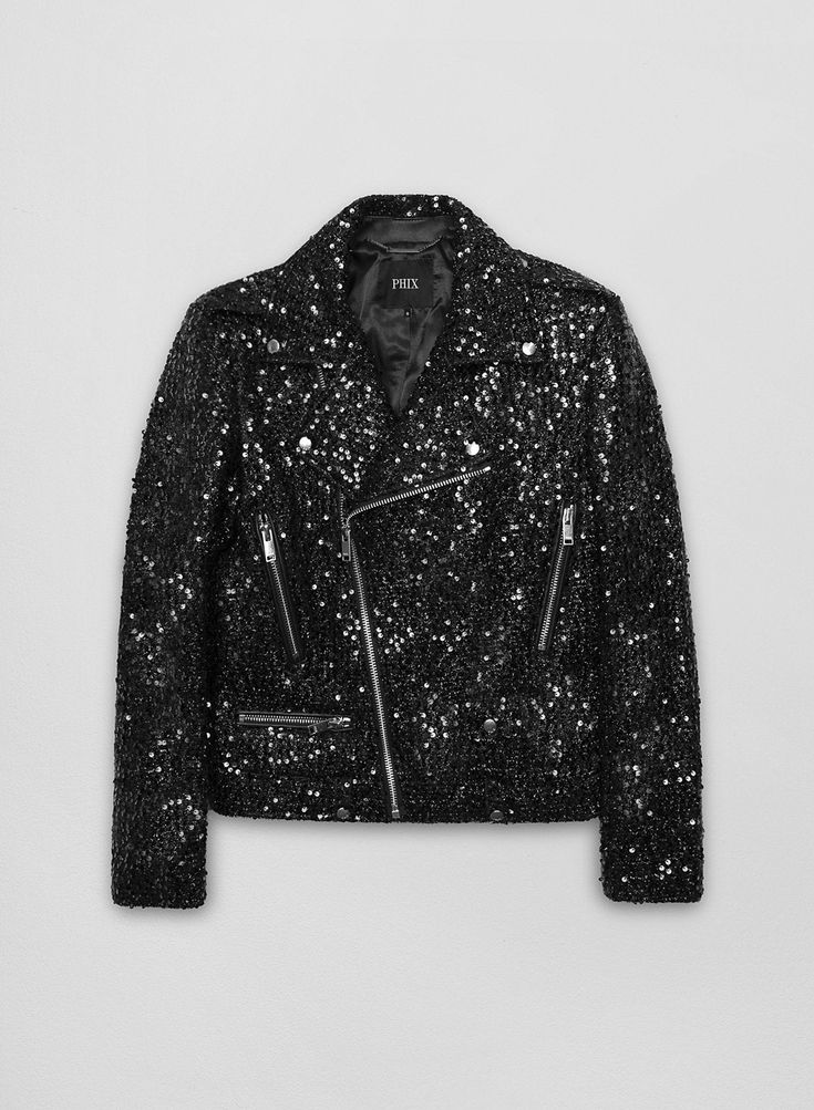 Black And Silver Outfits, Peacock Shirt, January Fashion, Glitter Jacket, 70s Jacket, Denim Flare Jeans, Sequin Blazer, Mode Jeans, Sequin Jacket