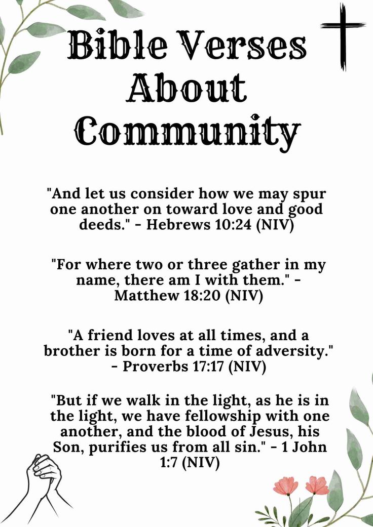 the bible verses about community