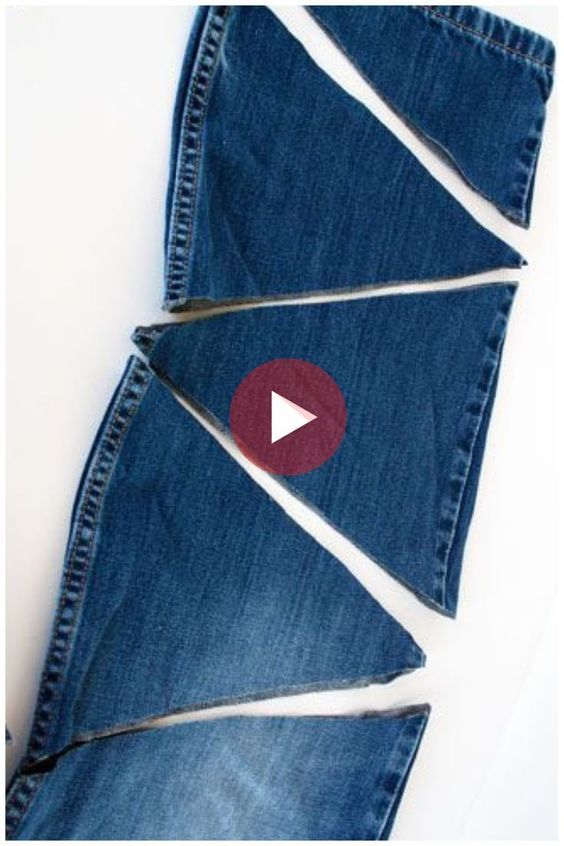 a pair of jeans cut in half with scissors