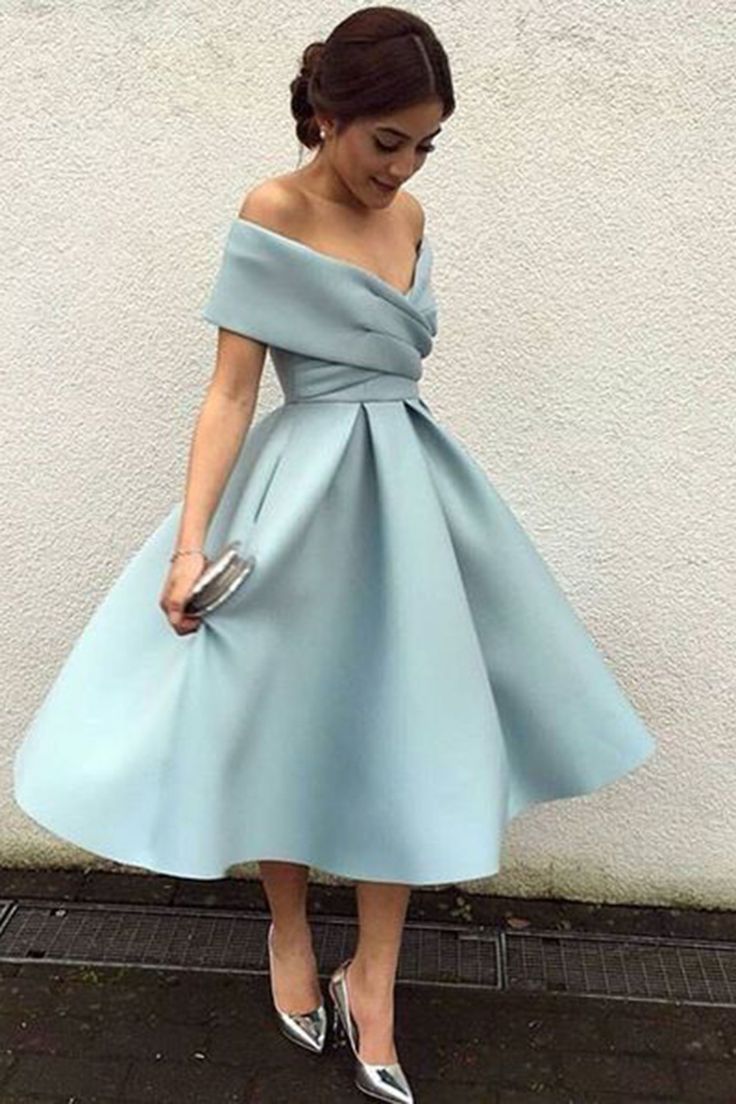 Elegant Knee Length Prom Dresses,Vintage Homecoming Dresses,Off-the-Shoulder Bridesmaid Dresses,Elegant Prom Dress,SF0094 on Storenvy Vintage Homecoming Dresses, Knee Length Prom Dress, Simple Homecoming Dresses, Modern Cocktail, Off Shoulder Evening Dress, Cheap Homecoming Dresses, Blue Homecoming Dresses, Elegant Prom Dresses, Mom Wedding