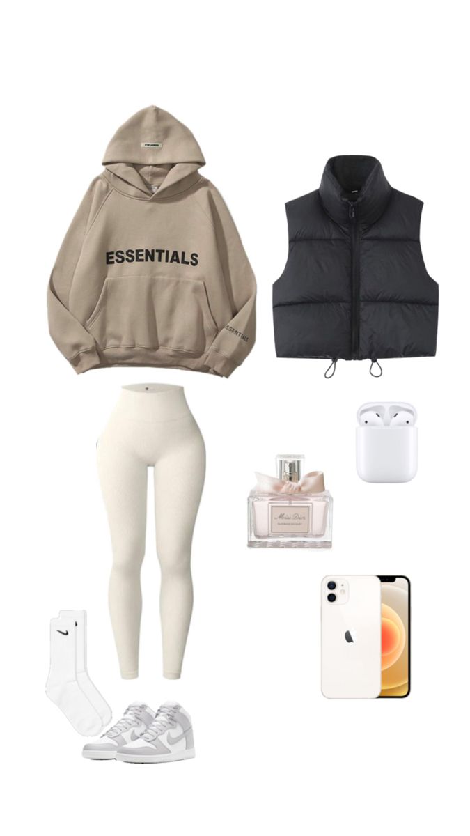 Winter outfit Winter Outfits With Trainers, Cute Outfits To Wear Out, Cold London Outfit, Winter Outfits Middle School, Outfit Idea For Winter, Cute Basic Winter Outfits, Winter Collage Outfits, Outfit Ideas Layout Winter, Casual Outfit Inspo Winter