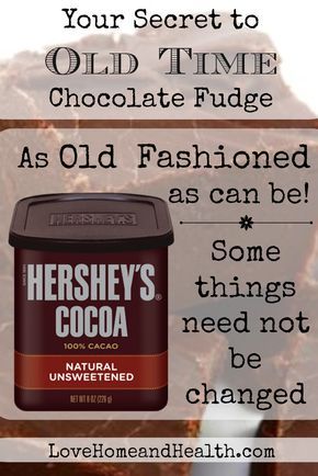 a chocolate fudge with the words hershey's cocoa in front of it