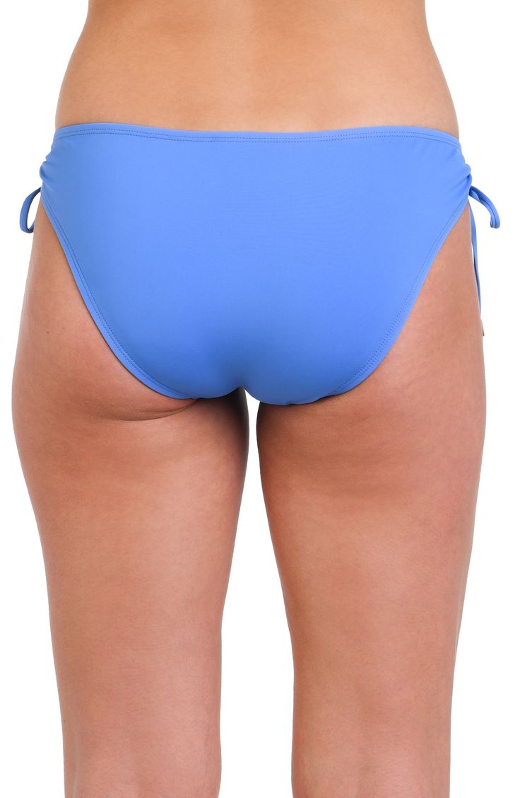 Classic bikini bottoms are charmed by bead-tipped ties at the sides that adjust to the perfect fit and look for you. Full back coverage Lined 83% nylon, 17% elastane Hand wash, line dry Imported Beachwear Tie-side Bottoms For Pool, String Swimwear With Drawstring, Adjustable Tie-side Swimwear For Pool, Nylon Tie-side Bottoms For Beach Season, Nylon Tie-side Bottom Swimwear For Sunbathing, Nylon Tie-side Bottom For Sunbathing, Nylon Tie-side Bottoms For Beach, Beach Season String Swimwear With Side Ties, String Swimwear With Side Ties For Beach Season