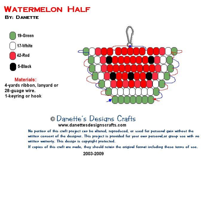 an ornament is shown with instructions for how to make it in the shape of a watermelon