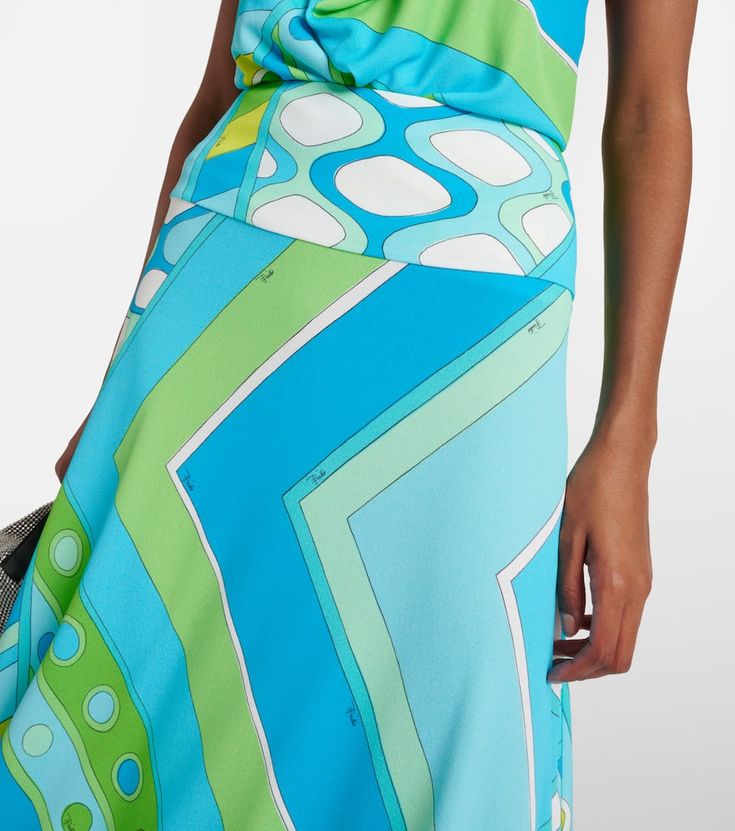 Find EMILIO PUCCI Printed Maxi Skirt on Editorialist. Material: 82% viscose, 18% polyamide. Care instructions: dry clean. Made in Italy. Designer color name: Turchese/Lime. Closure: concealed zipper. Each piece is unique and prints may differ slightly from those shown. Summer Skirt With Lined Elastane, Summer Lined Elastane Skirt, Summer Skirt With Lining, Summer Lined Skirt Made Of Elastane, Summer Maxi Skirt With Elastane Lining, Summer Midi Skirt In Elastane, Summer Midi Elastane Skirt, Summer Maxi Skirt With Lined Elastane, Summer Lined Elastane Maxi Skirt