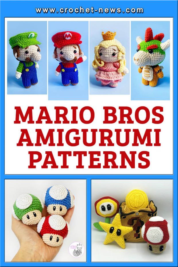 crochet patterns for mario bros amigurmi toys