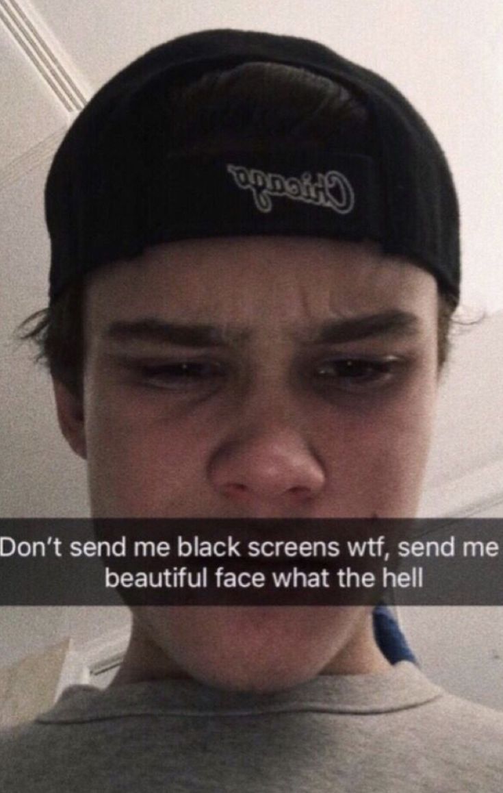 a young man wearing a cap with the caption don't send me black screens vrt, send me ur beautiful face what the hell