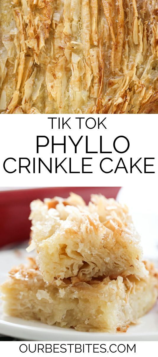 tiki tok with the title text above it and an image of a pile of crinkle cake