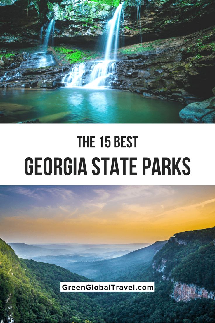 the best things to see in georgia state parks, including waterfalls and falls with text overlay