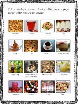 a poster with pictures of food and drinks