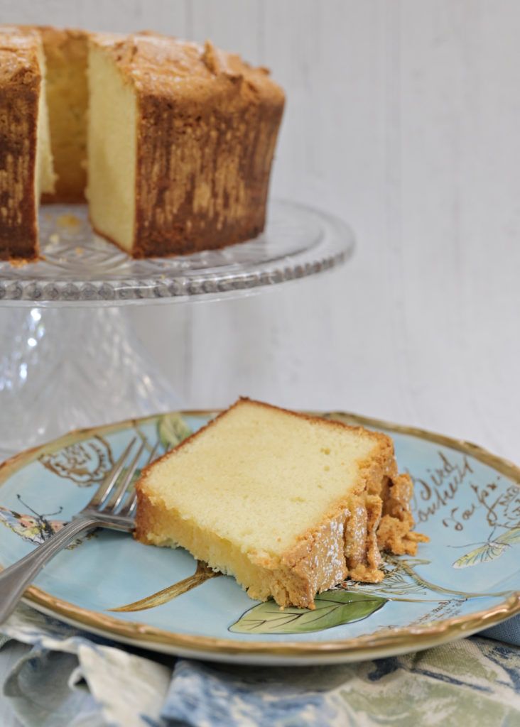 a piece of cake on a plate with a fork