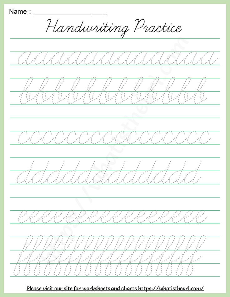 handwriting practice worksheet with the letter d