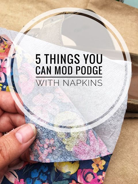 someone holding up a piece of fabric with the words 5 things you can mod podge with