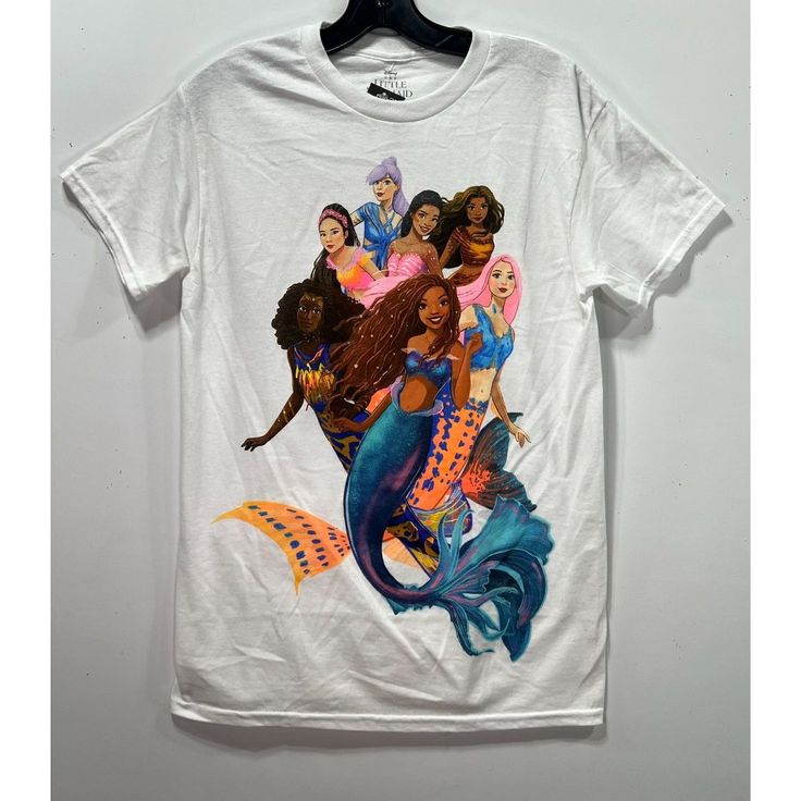 Disney - Women's Short Sleeve T-Shirt - The Little Mermaid - White - Small -Size: Small (Women's) -Measurements: Please See Photos Above For All Measurements -Material: Please See Photos For Materials Tag -Condition: New With Tags -Colors May Slightly Vary From Photography Lighting -Will Ship In One Business Day Package Weight: 8 Oz Package Dimensions: 7 X 10 X 2 In I Ship Items Out Every Day So Expect A Quick Delivery! Please Feel Free To Ask Any Questions You May Have. I Answer Most Questions White Themed Shirt For Disney Fan Events, Themed White Shirt For Disney Fan Events, Disney Themed Short Sleeve T-shirt, White Disney Shirt For Summer, Disney Crew Neck T-shirt With Sublimation Print, White T-shirt With Character Print For Disney Fan Events, Sublimation Print Crew Neck T-shirt For Disney Fan Events, Themed Short Sleeve Top With Sublimation Print, Crew Neck T-shirt With Sublimation Print For Disney Fans